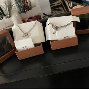 Authentic Coach toggle Necklace and bracelet set